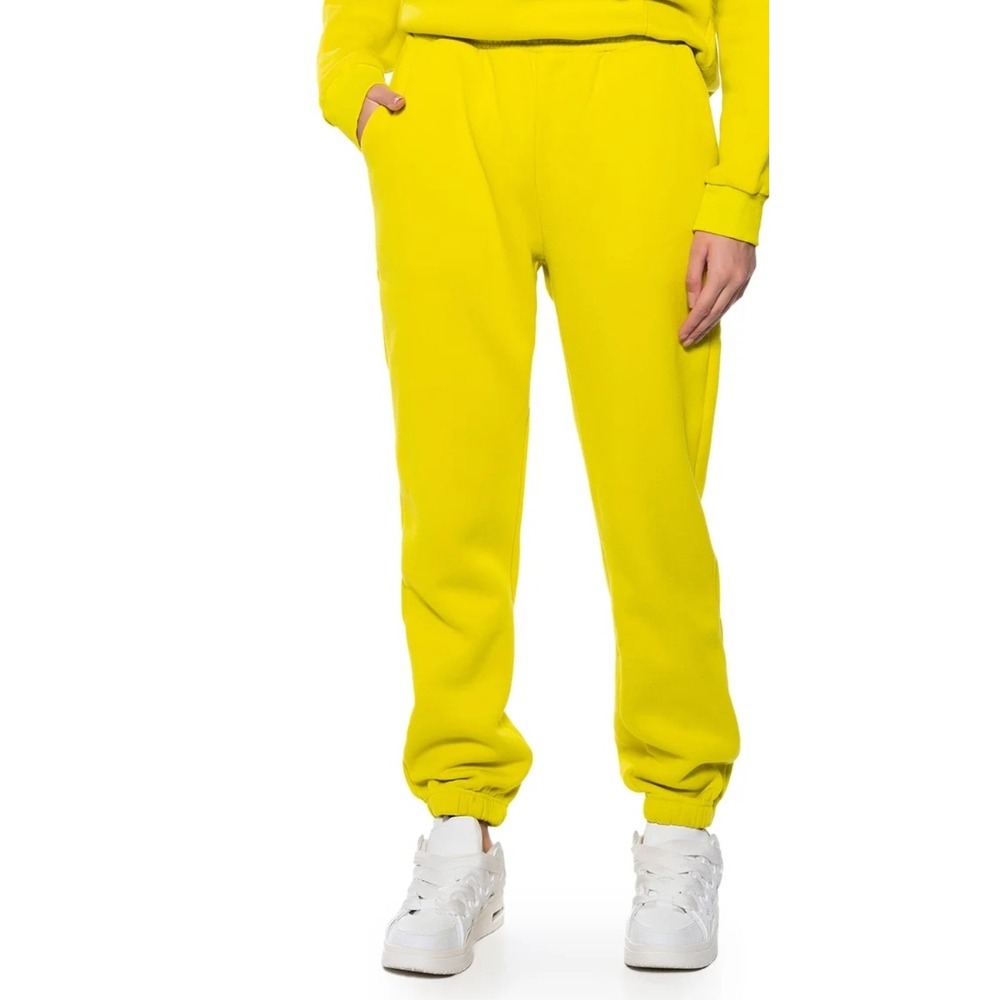 Akira Dextra Neon Yellow Fleece Jogger Sweatpants XL Dopamine Street Athleisure